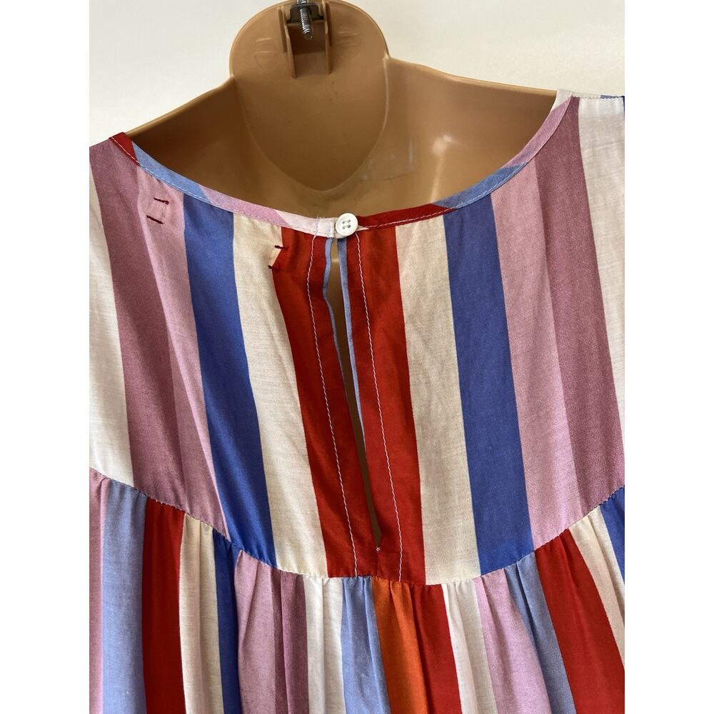 Xirena Eva Sleeveless Dress Women's Small Multicolor Stripe Soft Pockets Midi - Picture 4 of 11